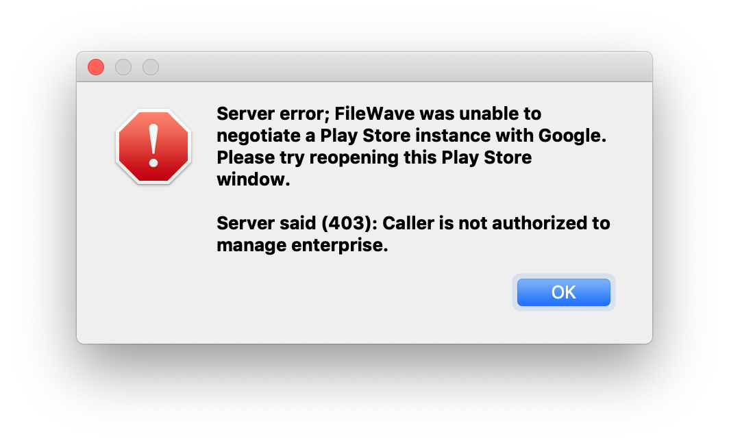 Google Play Store Errors | FileWave KB